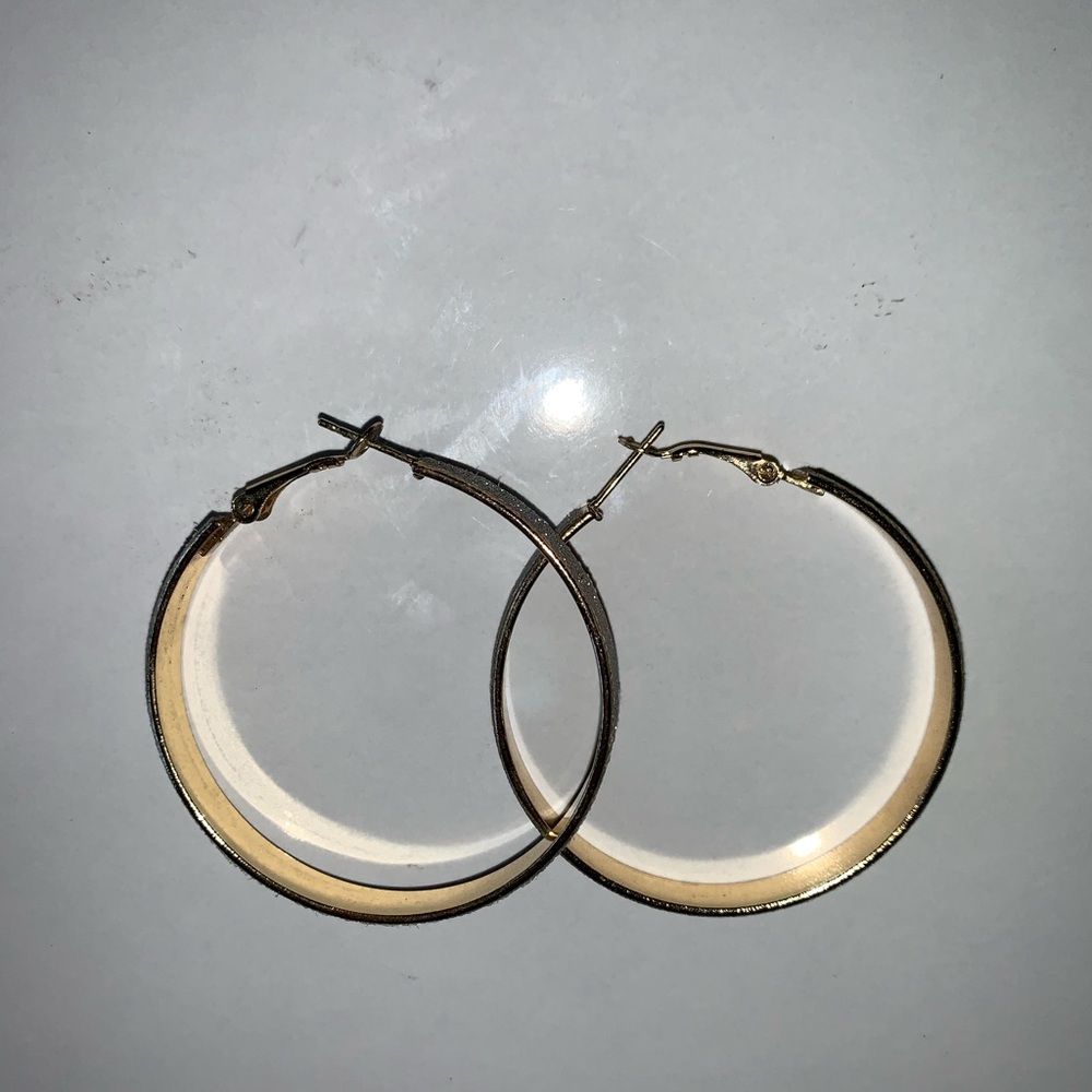 Golden hoop earrings